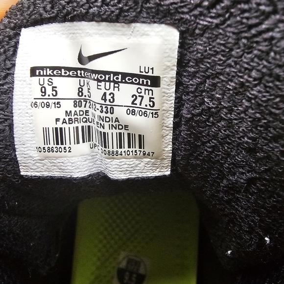 Nike force men's sneakers in size 9.5, color black in great condition - Picture 11 of 15